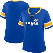 FANATICS Women's Fanatics Royal Los Angeles Rams Redzone Draw Play Athena Lace-Up T-Shirt
