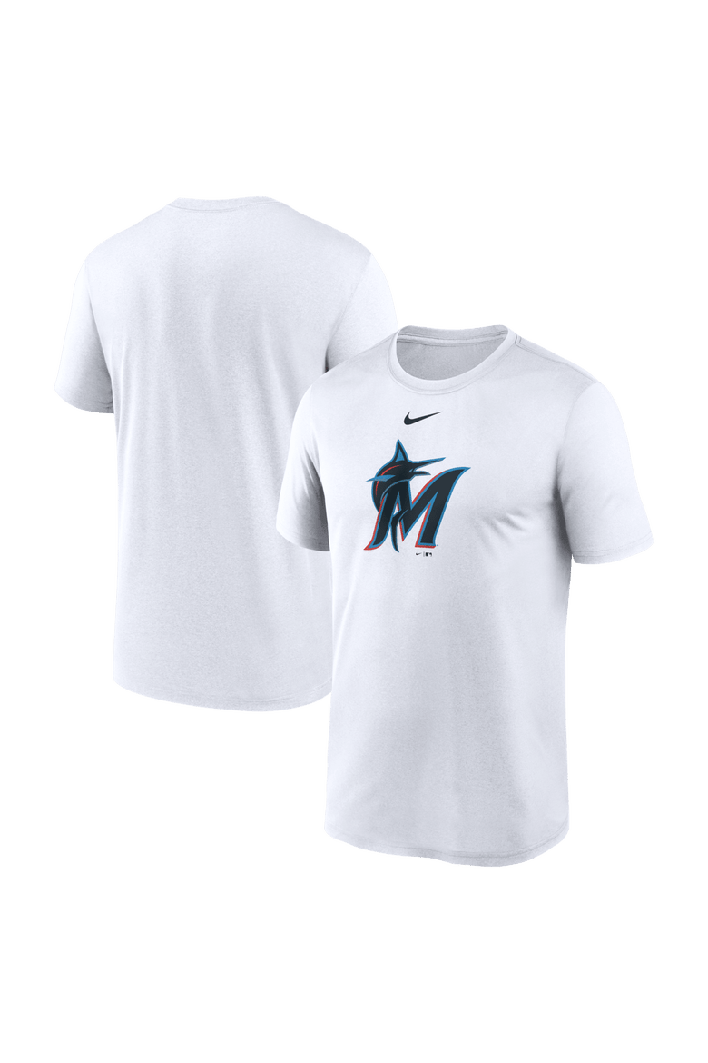 Men's Nike White Miami Marlins New Legend Dri-FIT T-Shirt, Main, color, White