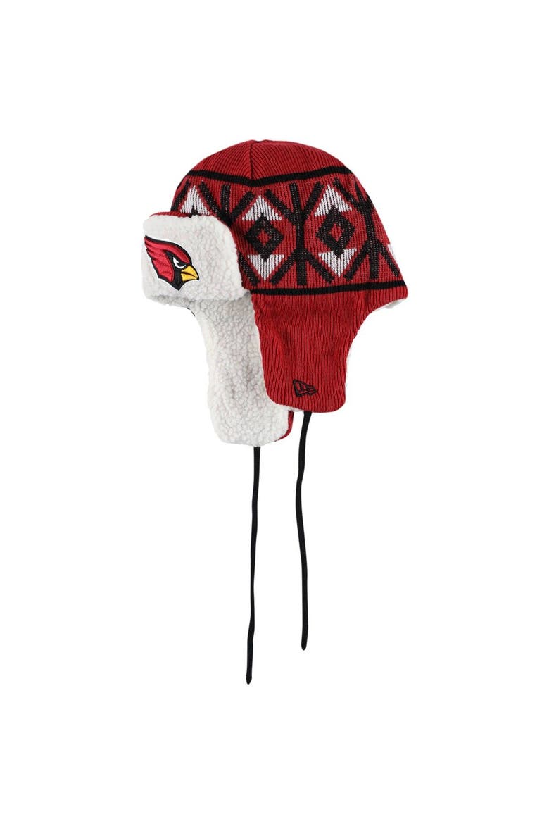 Men's New Era  Cardinal Arizona Cardinals  Knit Trapper Hat, Main, color, Cardinal