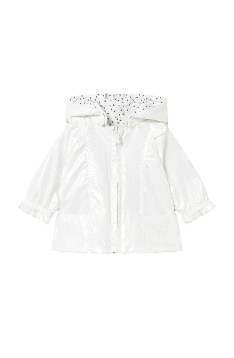 Mayoral Hooded Glossy Jacket, Main, color, White