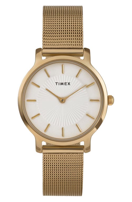 Timex ® Transcend Mesh Strap Watch, 34mm In Gold