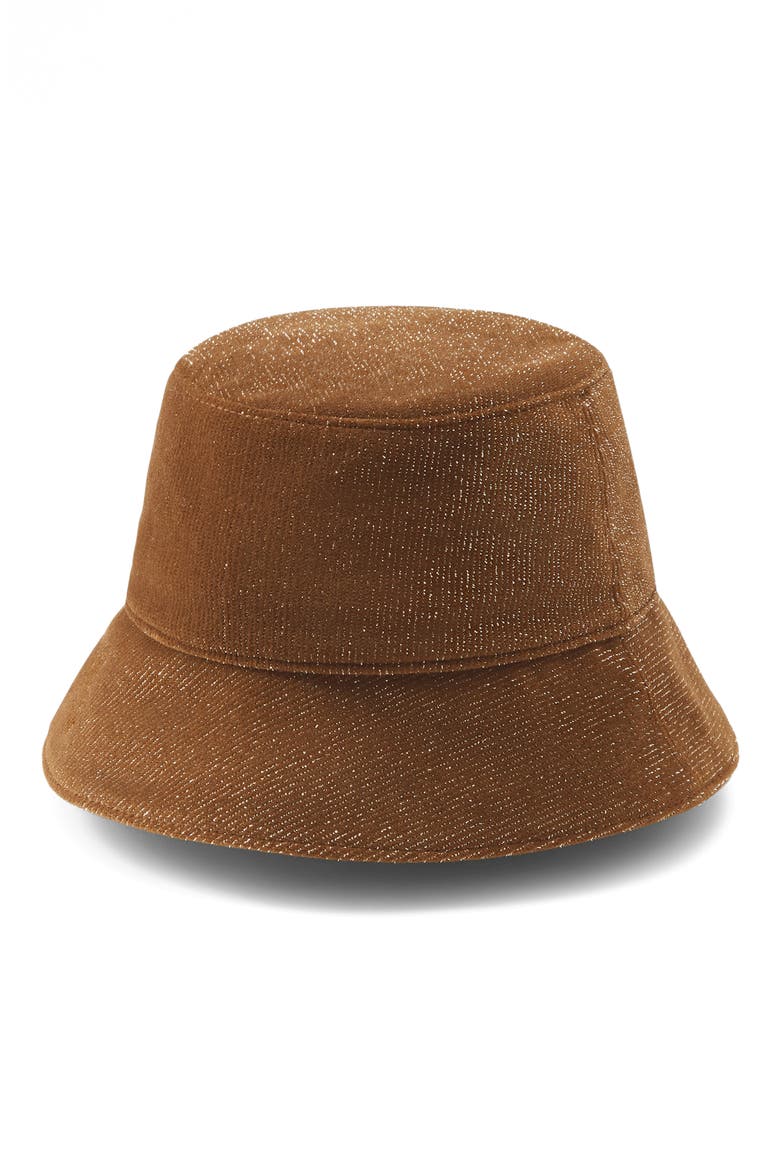 Florenze Sparkle Velveteen Bucket Hat, Alternate, color, ALMOND SPARKLE