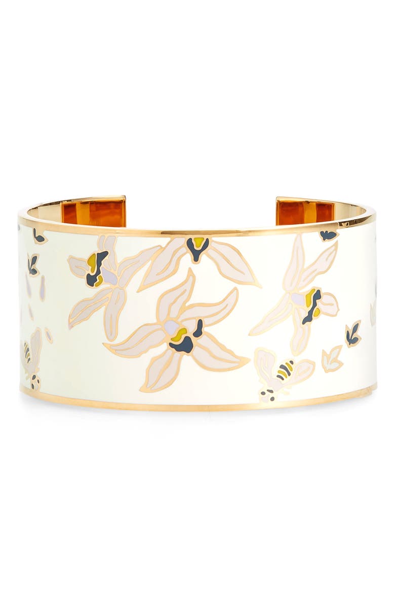 Tory Burch Medium Stripe Cuff, Main, color, 