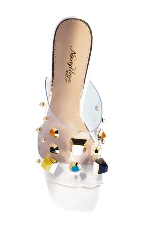 Ninety Union Vegas Studded Slide Sandal In White