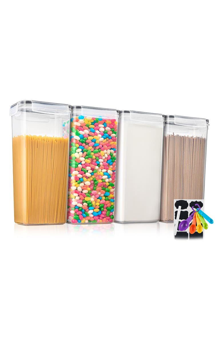 SORBUS 4-Pack Airtight Dry Food Storage Containers, Alternate, color, Clear