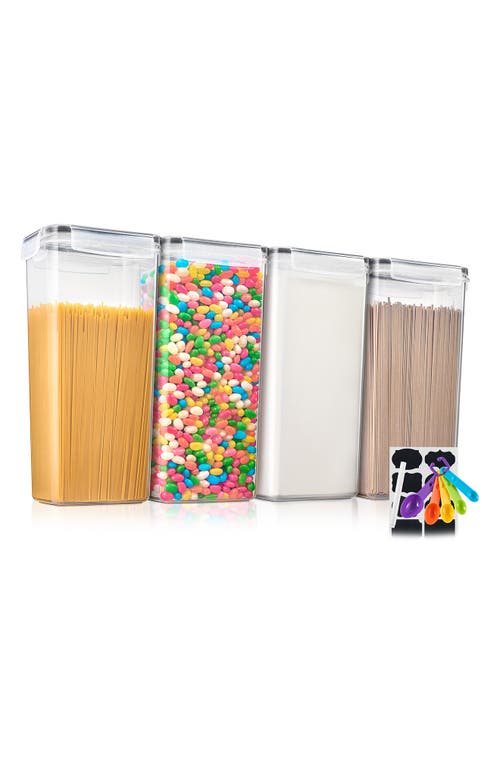 Sorbus 4-pack Airtight Dry Food Storage Containers In Transparent