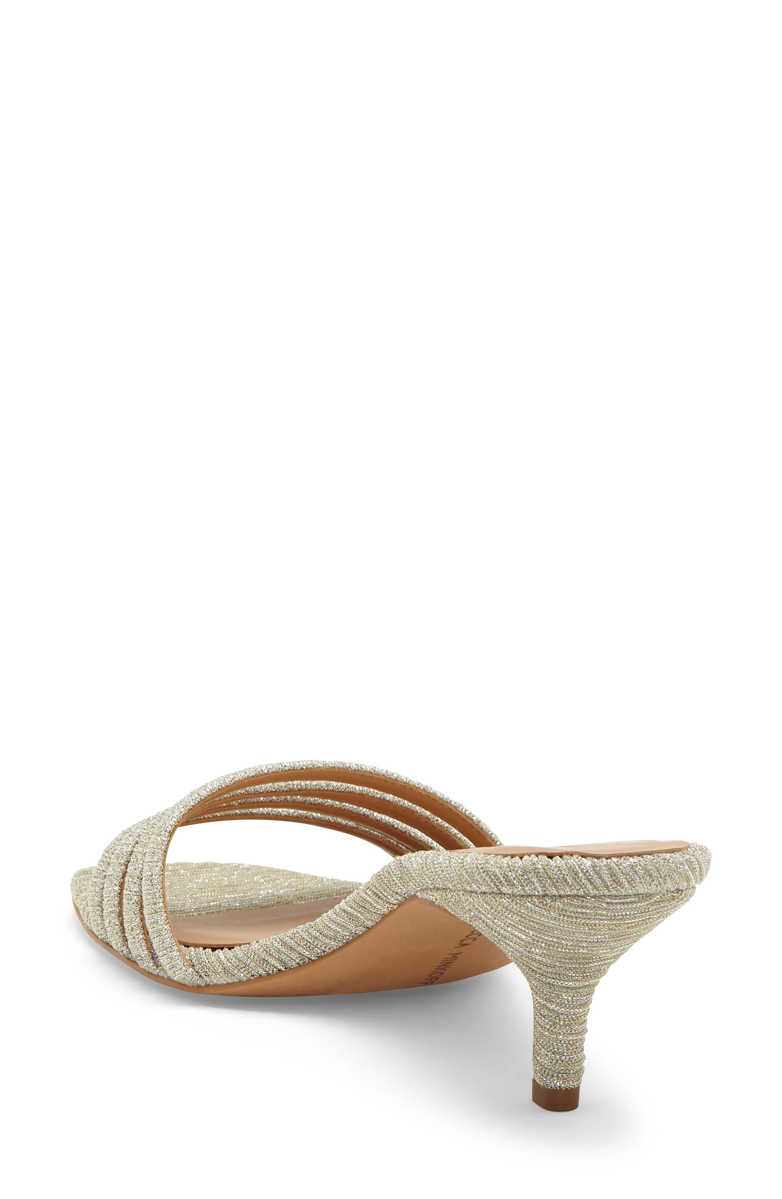 Decklynn Slide Sandal, Alternate, color, GOLD MULTICOLOR FABRIC
