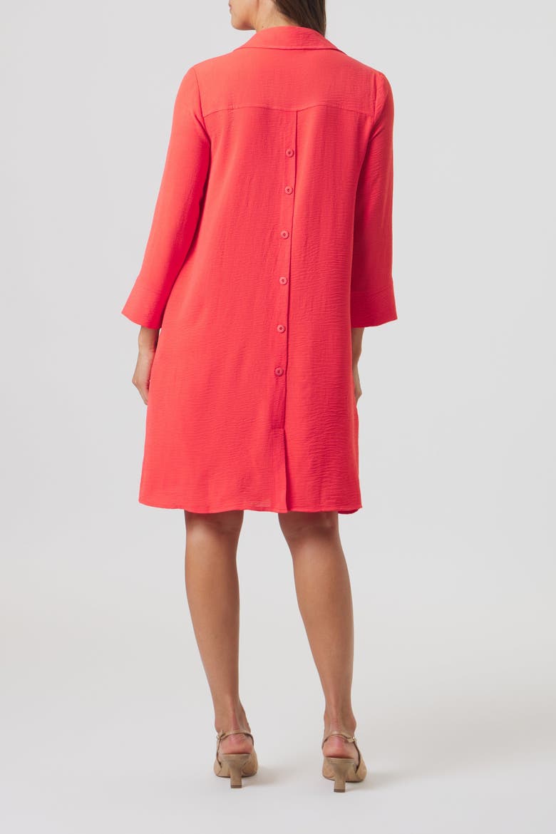 Lido A-Line Shirt Dress with Pockets, Alternate, color, Coral