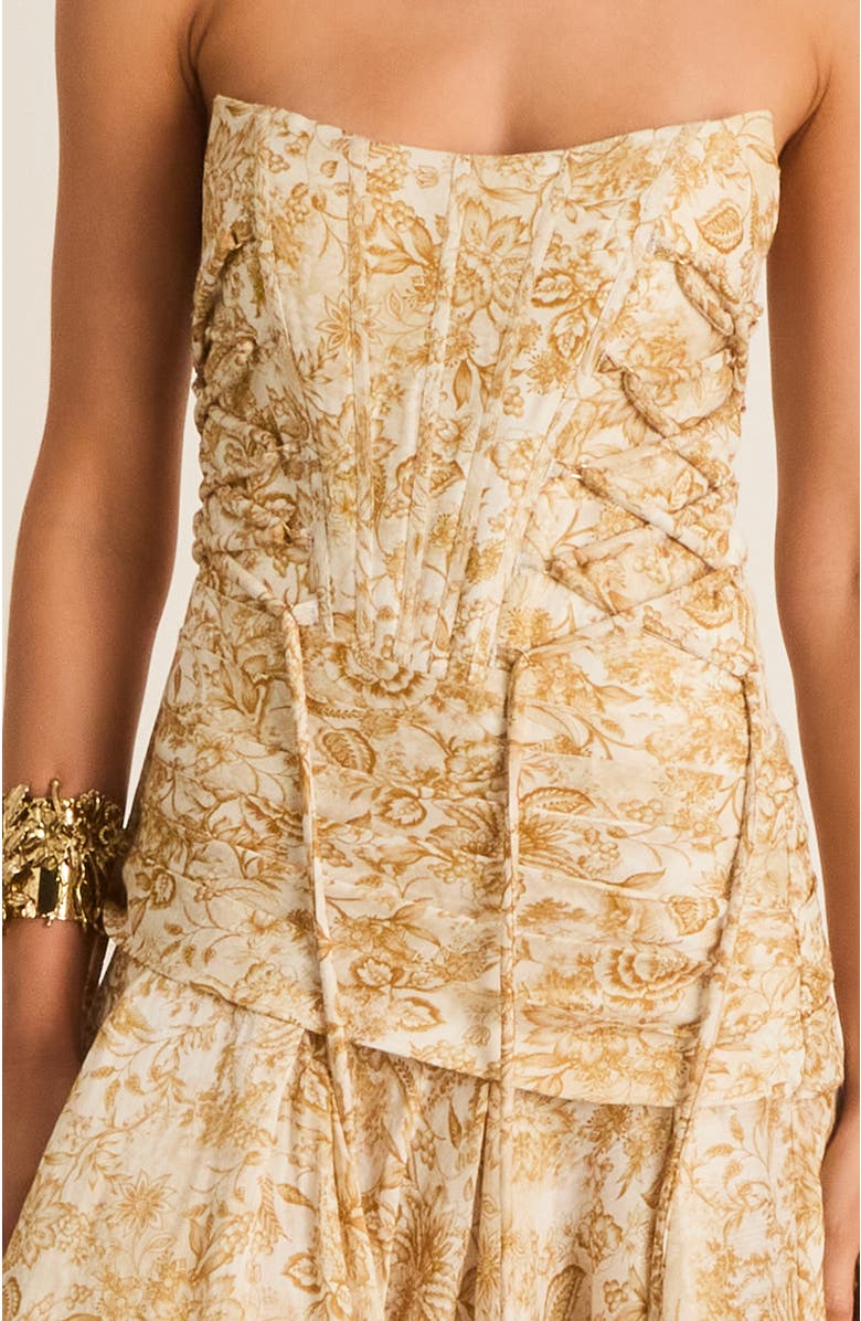 Aqua Blu Luminary Victoria Dress, Alternate, color, Gold