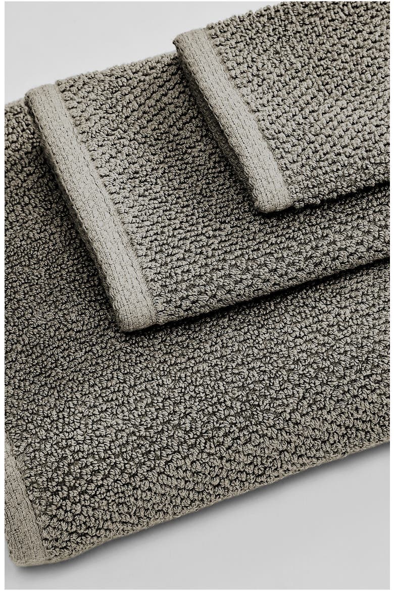 6-Piece Cotton Textured Bath Sheet Set, Alternate, color, DARK GREY