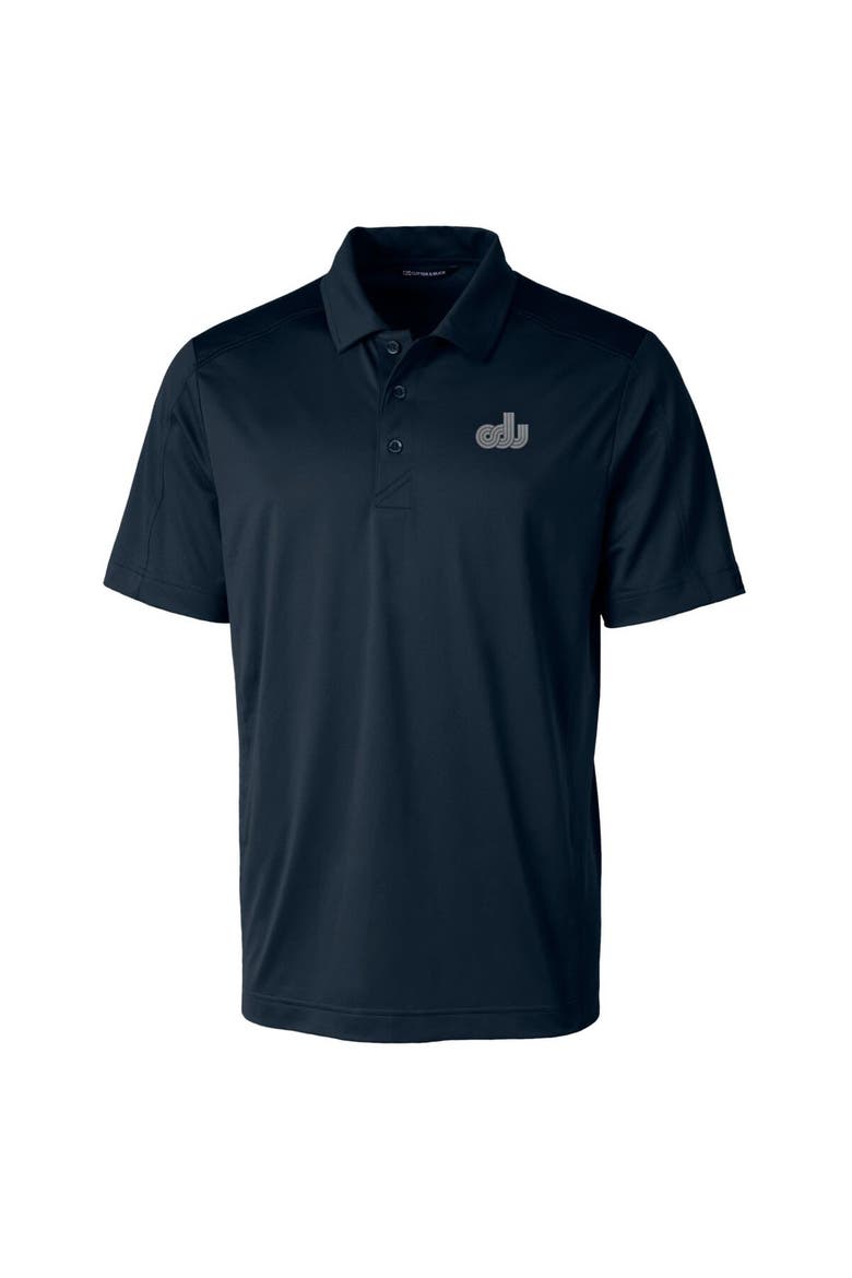 Men's Cutter & Buck Navy Old Dominion Monarchs Team Logo Big & Tall Prospect Textured Stretch Polo, Alternate, color, Navy