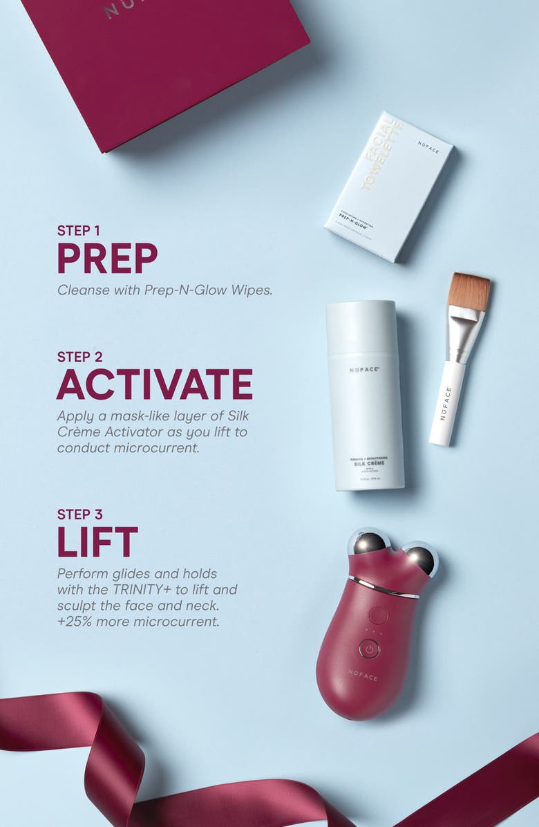NuFACE<sup>®</sup> TRINITY+ Smart Advanced Facial Microcurrent Device Kit $502 Value, Alternate, color, Velvet Rose