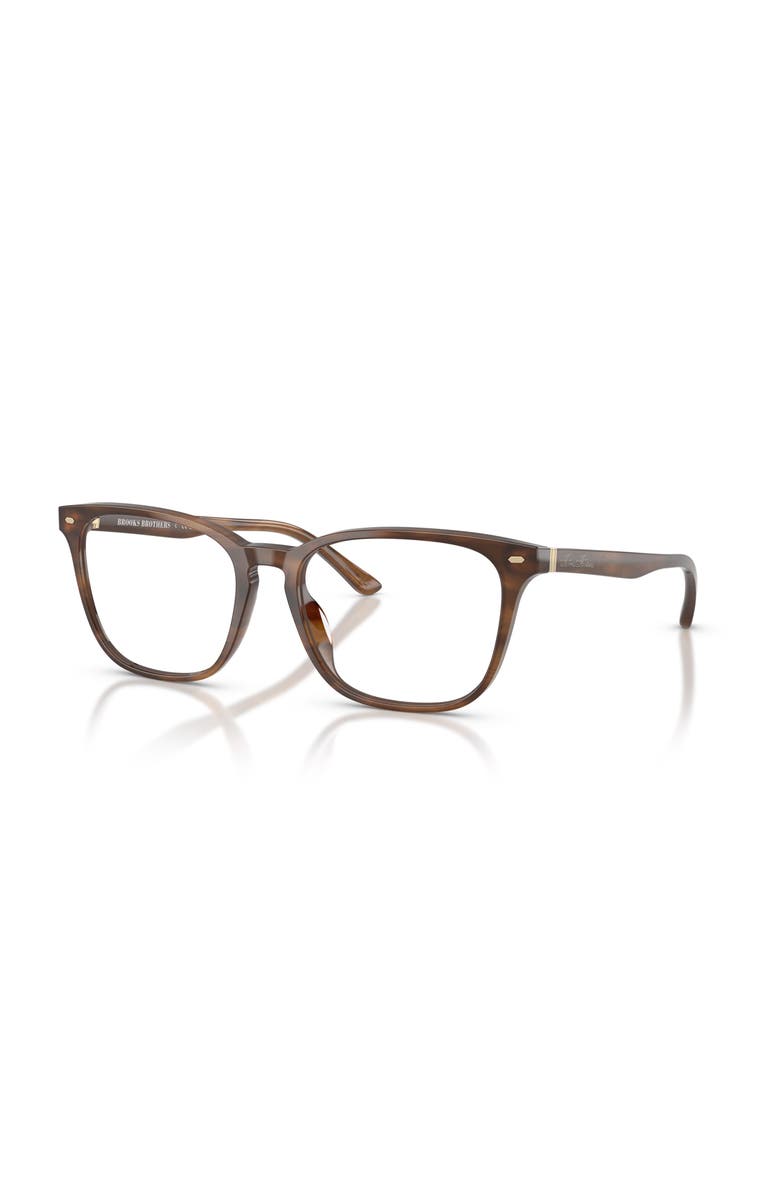 Brooks Brothers 55mm Square optical glasses, Main, color, Brown