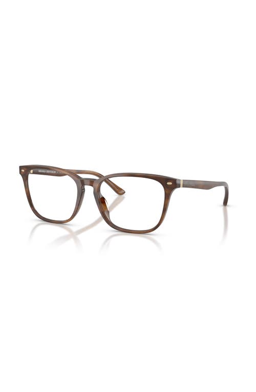 Brooks Brothers 55mm Square Optical Glasses In Brown
