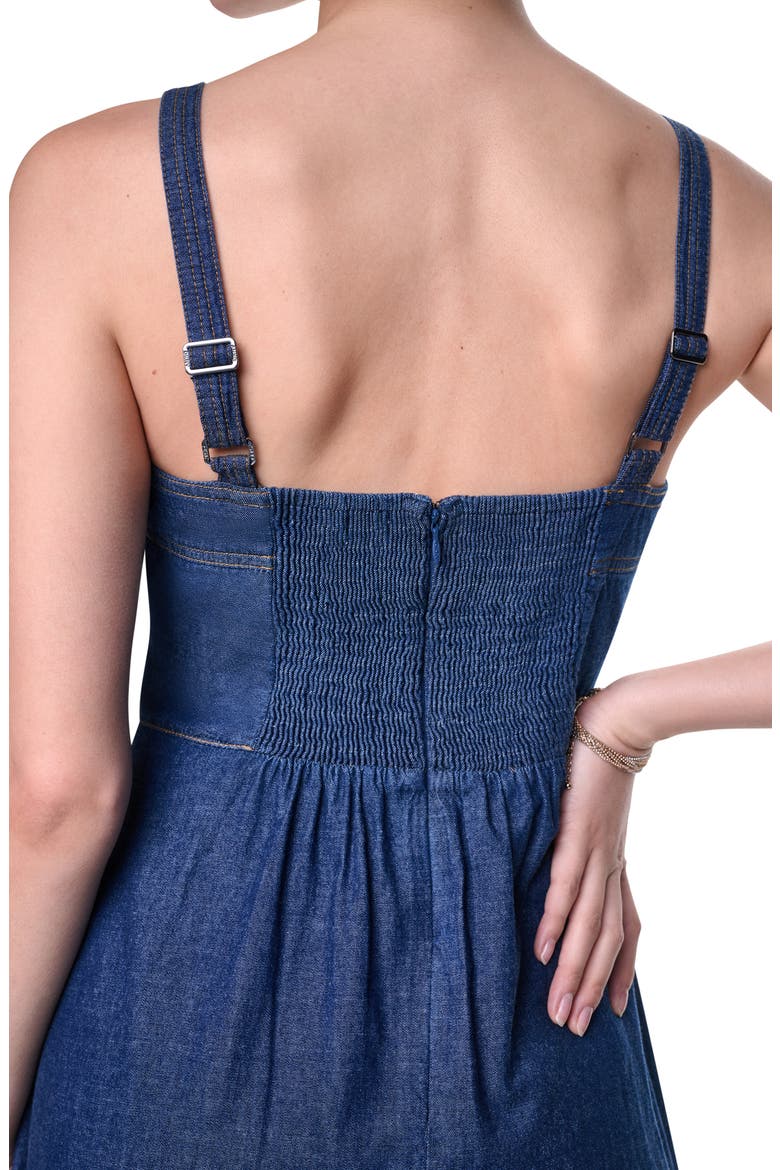 Crosby Contrast Stitch Denim Midi Dress, Alternate, color, CROSBY WASH
