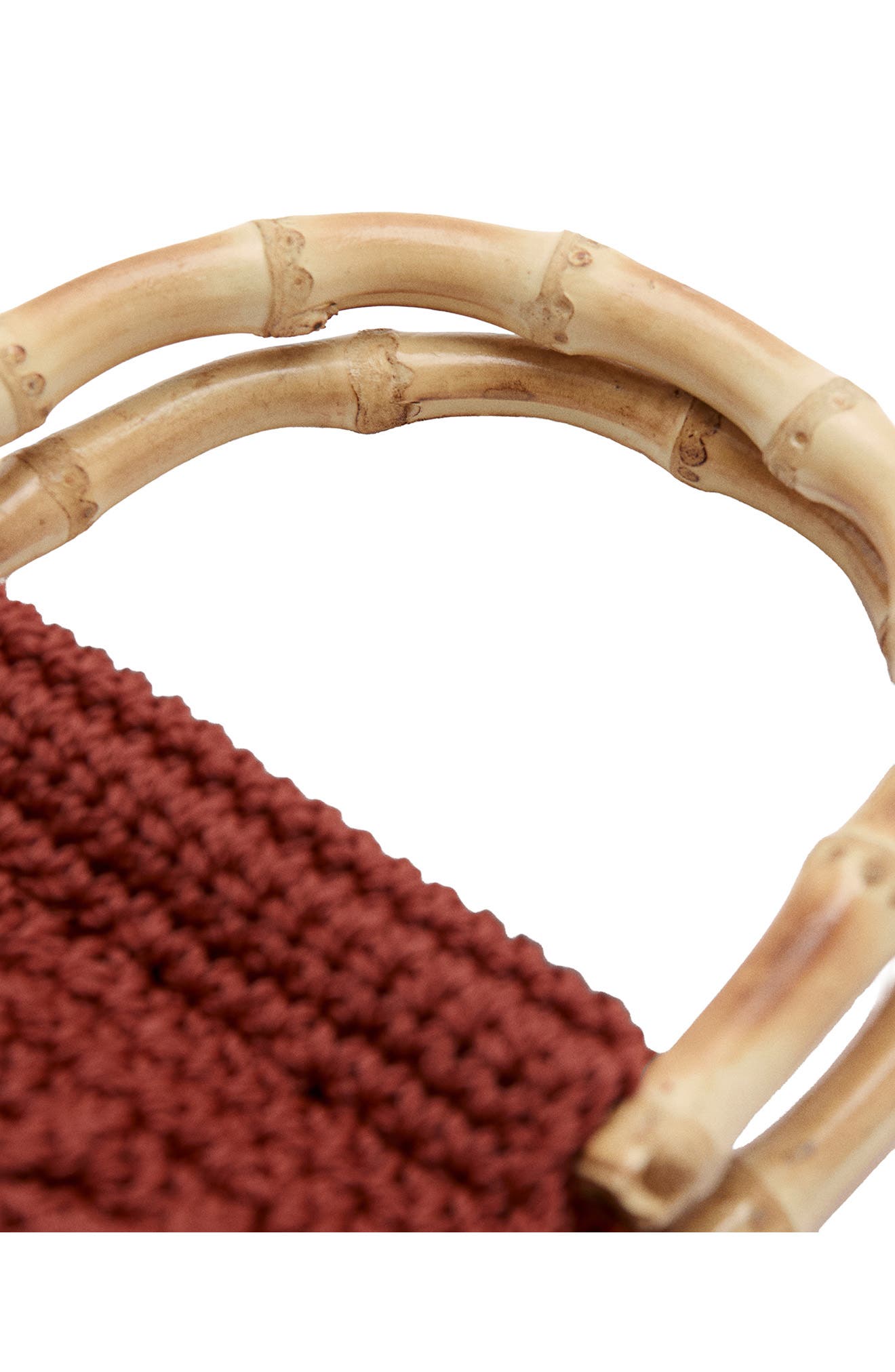Braided Bamboo Handle Handbag, Alternate, color, BURNT ORANGE
