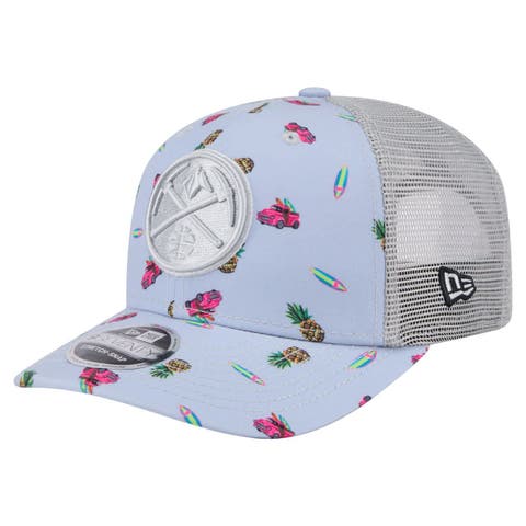 Men's New Era Light Blue/Gray Denver Nuggets Adventure Aloha Pattern 9SEVENTY Stretch-Snap Hat