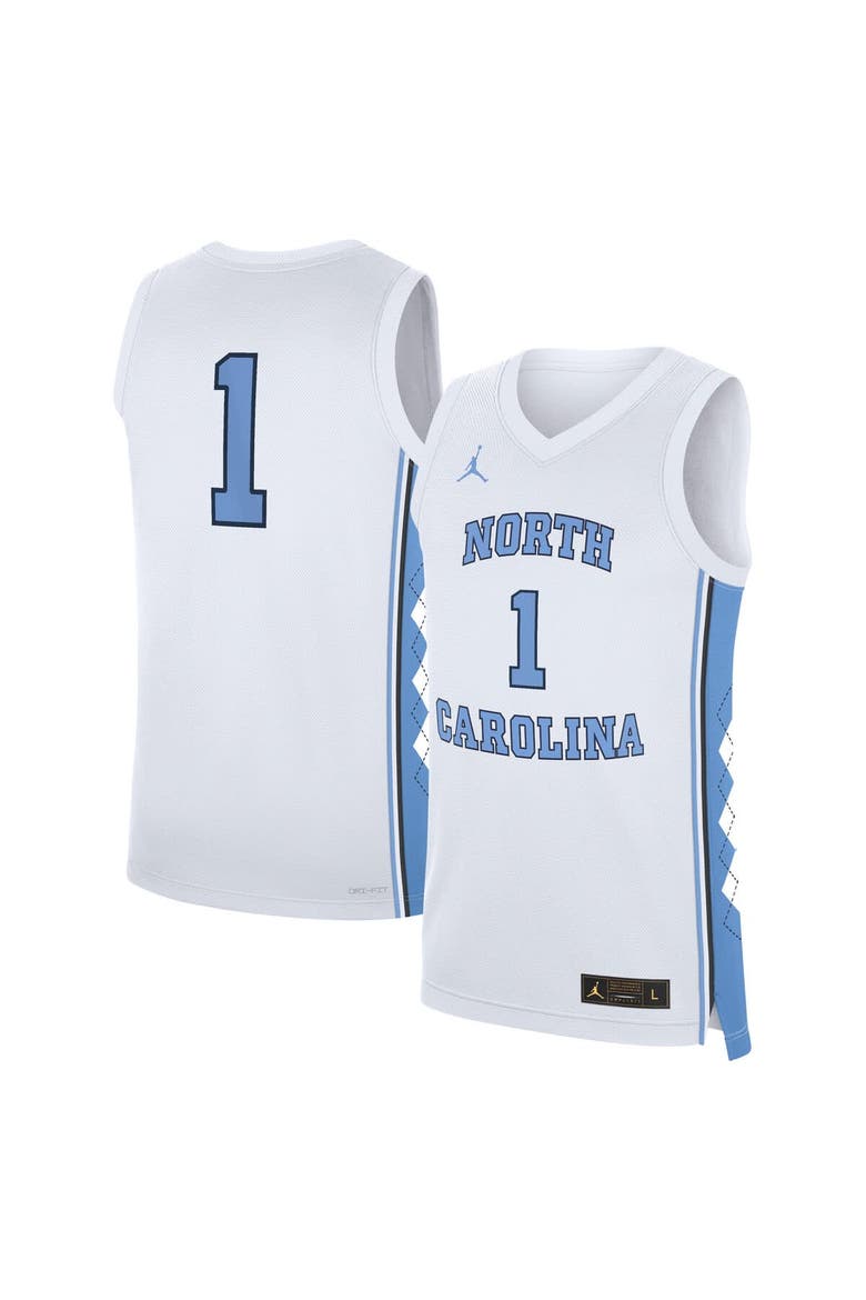 Men's Jordan Brand White North Carolina Tar Heels Home Replica Basketball Jersey, Main, color, White