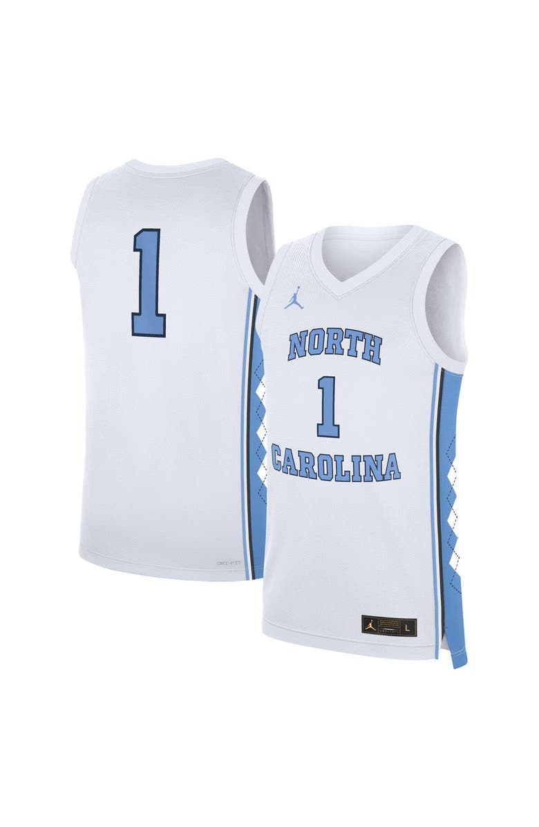 Jordan Brand Men's Jordan Brand White North Carolina Tar Heels Home Replica Basketball Jersey, Main, color, White