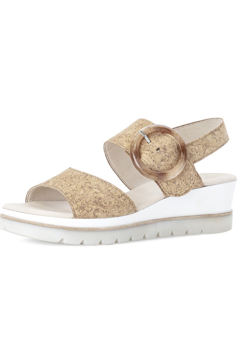 Gabor 64.645 Platform Wedge Sandal, Main, color, Natur