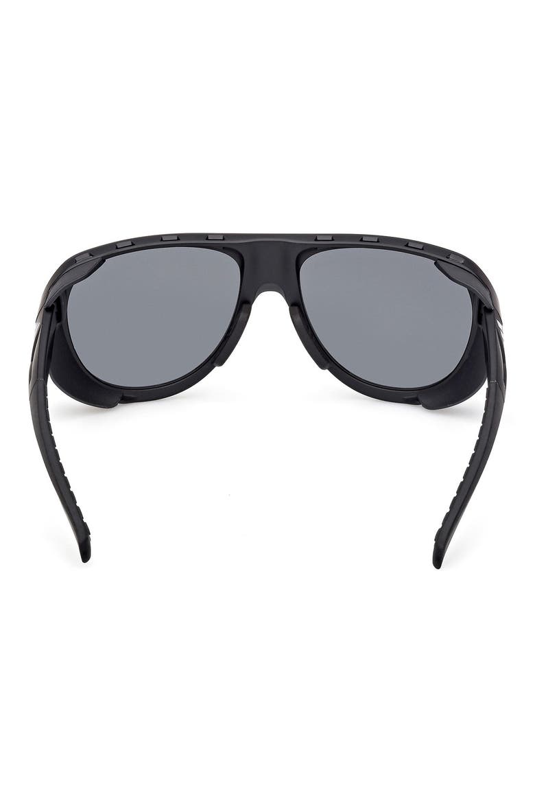 60mm Pilot Sunglasses, Alternate, color, MATTE BLACK / SMOKE