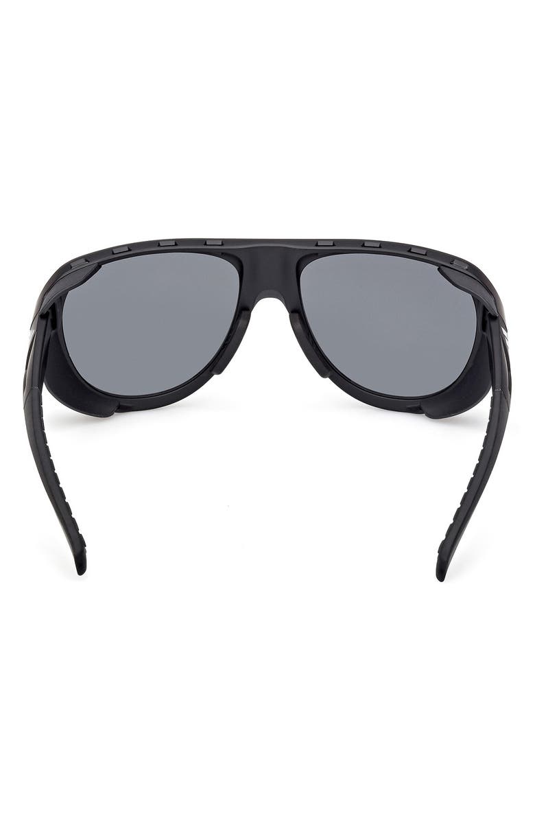 adidas 60mm Pilot Sunglasses, Alternate, color, Matte Black / Smoke