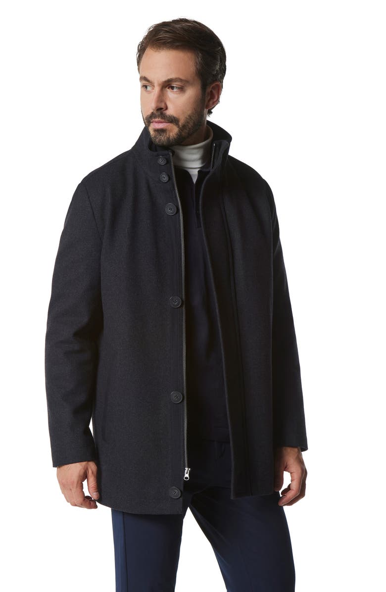 Marc New York Dorsey Wool Blend Car Coat, Alternate, color, Charcoal