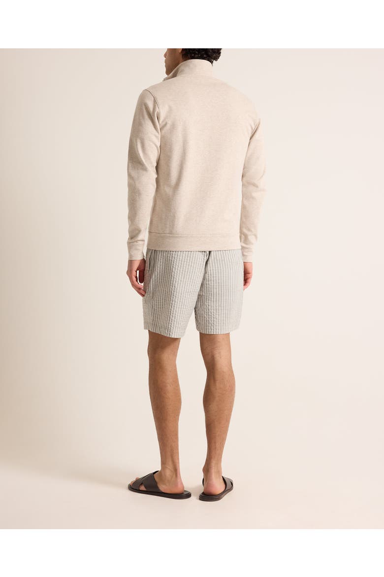 Isar Cashmere Classic Fit Cashmere Blend Half Zip, Alternate, color, BISCUIT MELANGE