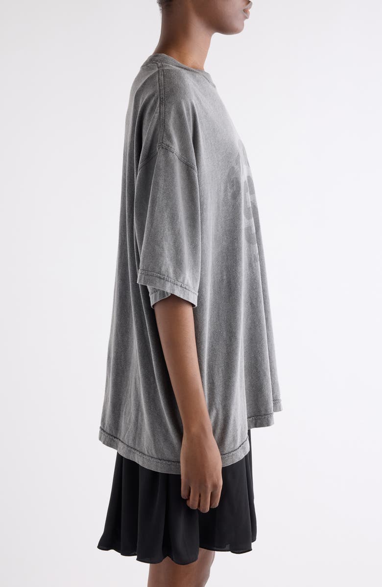 Acne Studios Ennie College Layered T-Shirt Dress Set, Alternate, color, Anthracite/ Black