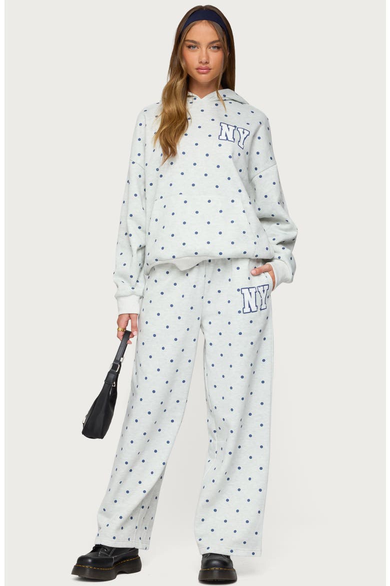 NY Babe Polka Dot Sweatpants, Alternate, color, GRAY-MELANGE
