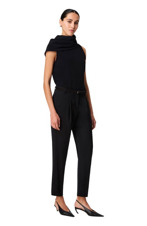 Another Tomorrow Cowl Neck Blouse In Black