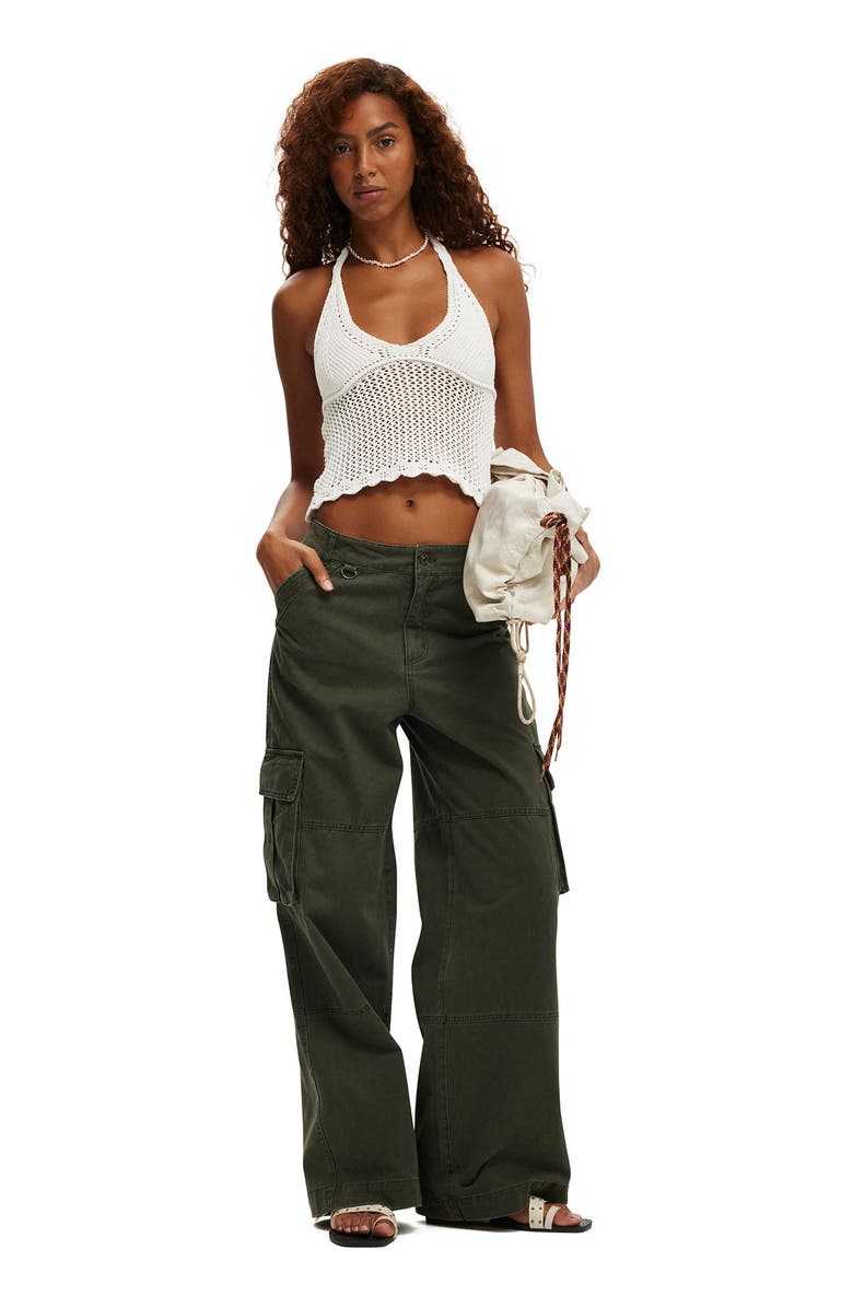 Cotton On Women's Crochet Scallop Halter, Alternate, color, 