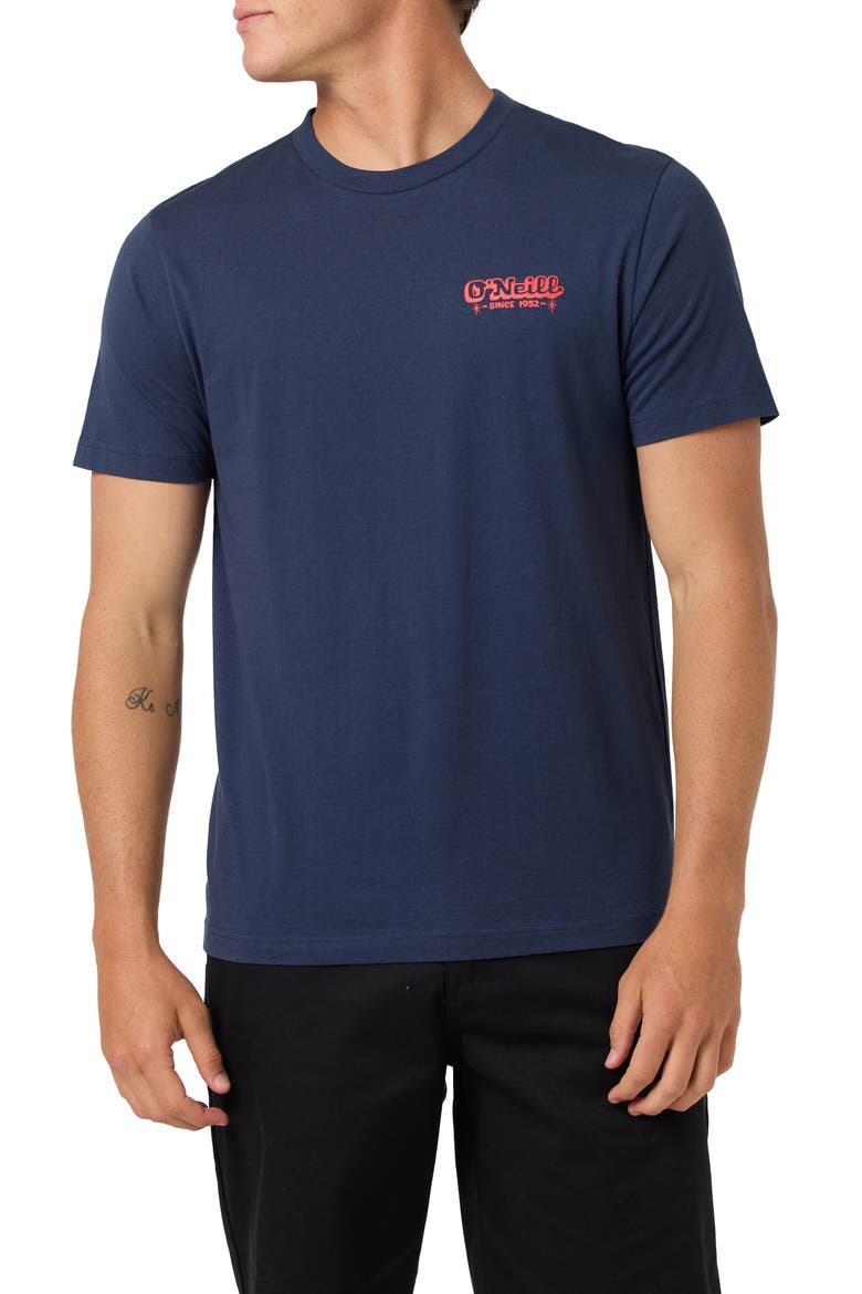 Painter Classic Cotton Graphic T-Shirt, Main, color, NAVY