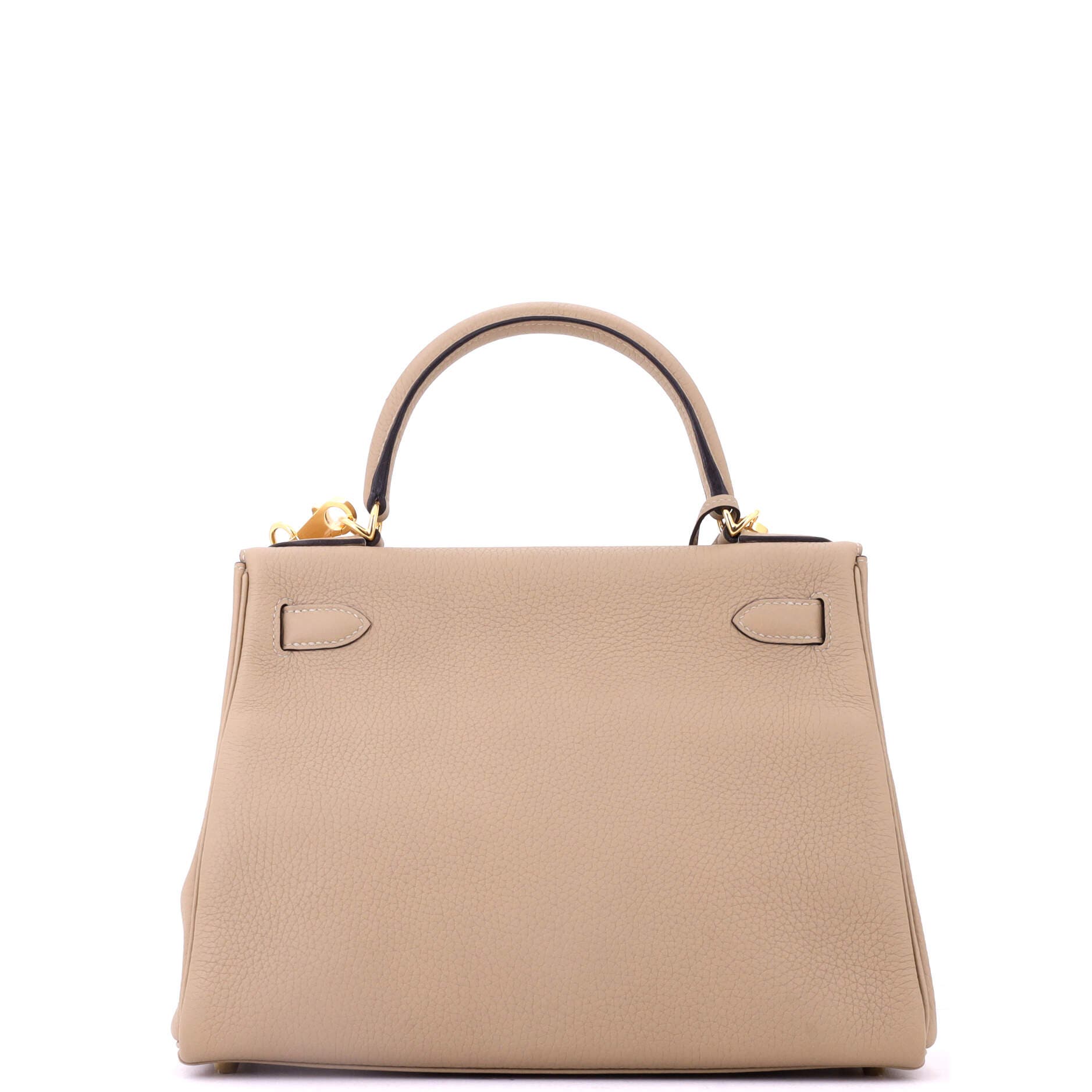 Pre-Owned Hermes Kelly Handbag Light Clemence with Gold Hardware 28, Alternate, color, Trench