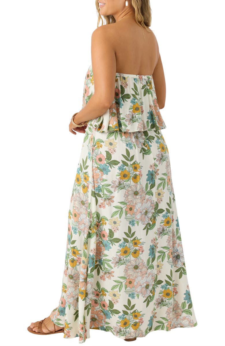 O'Neill Sadie Floral Strapless Maxi Sundress, Alternate, color, 