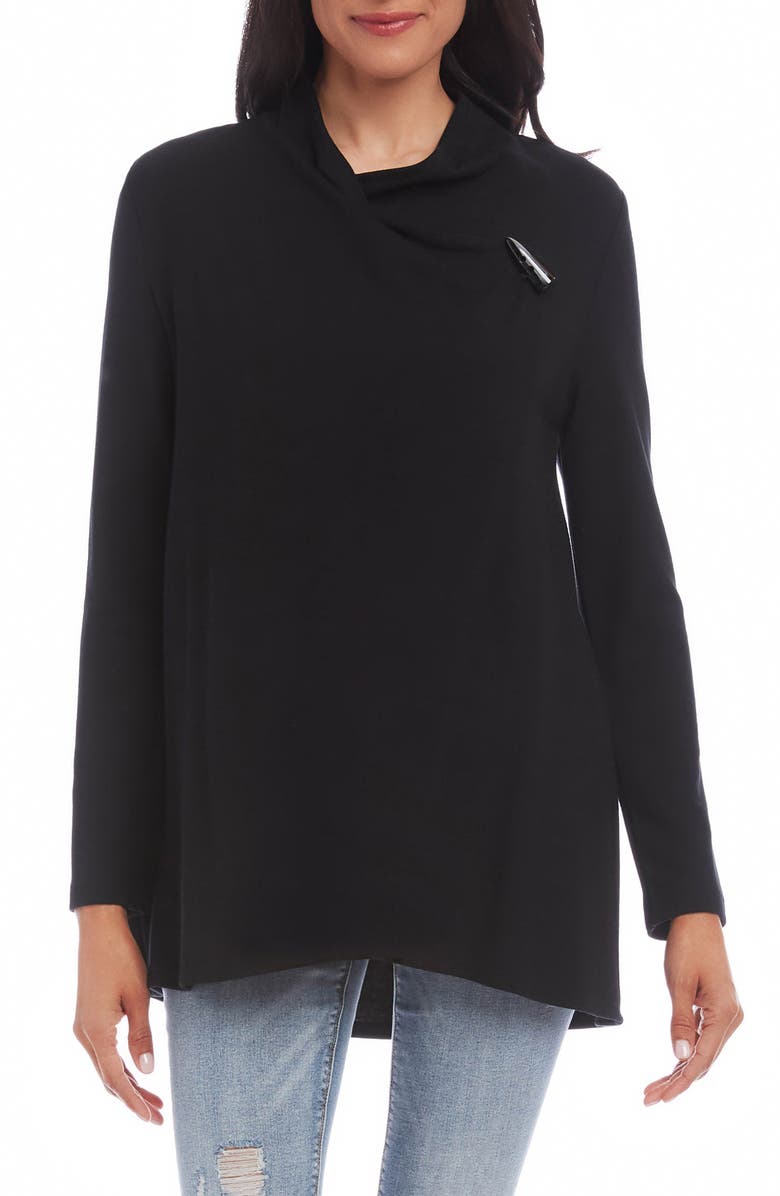 Karen Kane Drape Front Jacket, Alternate, color,