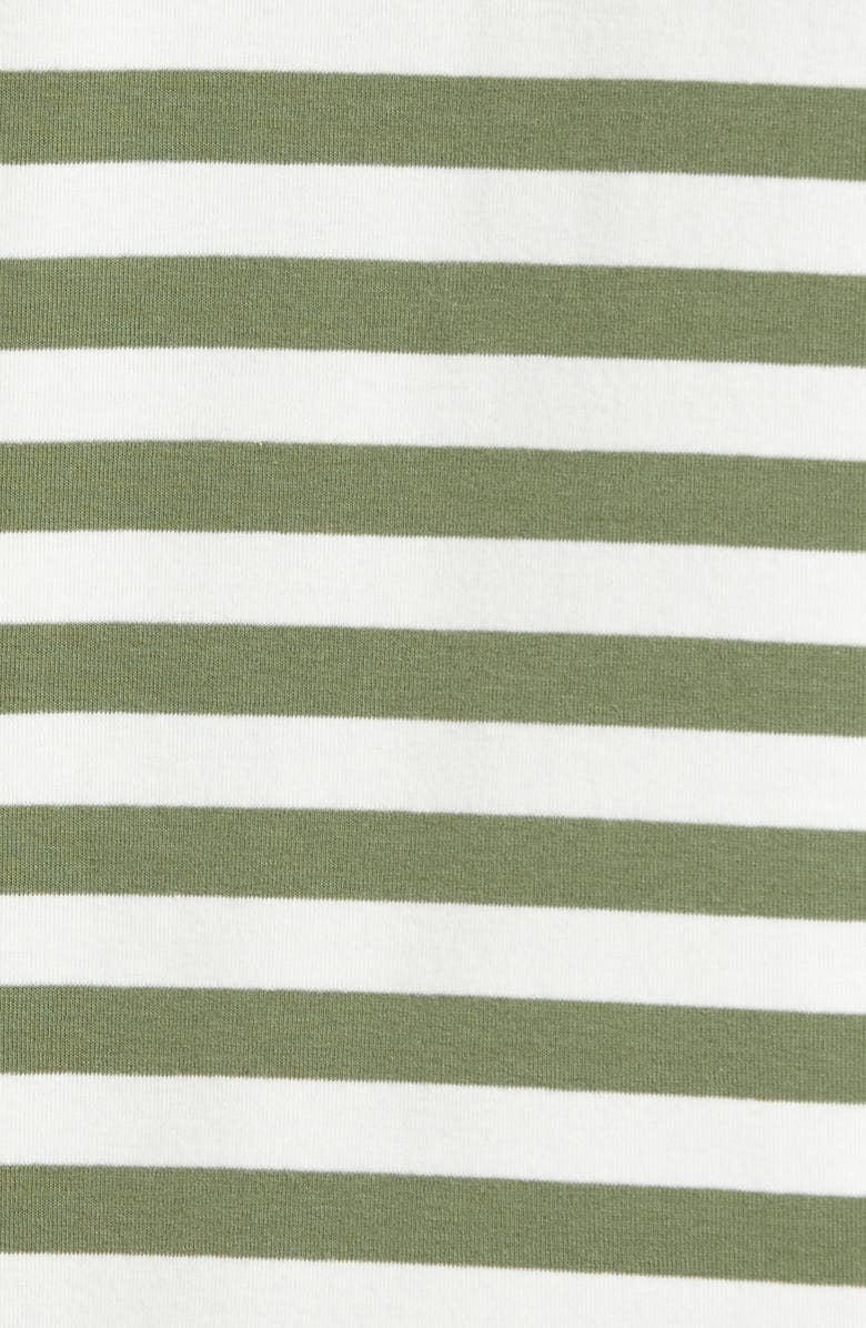 Caslon<sup>®</sup> Stripe Split Neck Long Sleeve T-Shirt, Alternate, color,