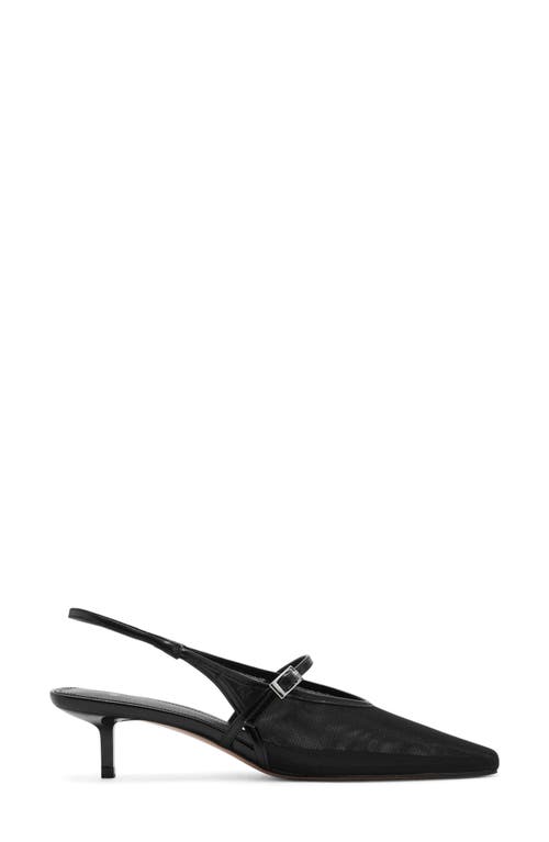 Mango Slingback Mule In Black