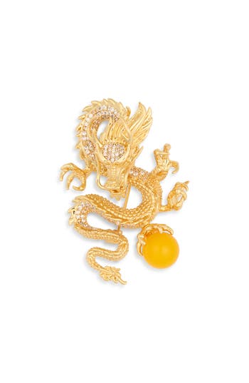 Eye Candy Los Angeles Margot Cubic Zirconia Dragon Brooch
