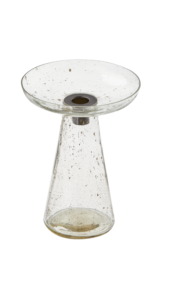Leon Glass Taper Holder Lg Clear Clear Glass Everyday,Summer, Main, color, Clear