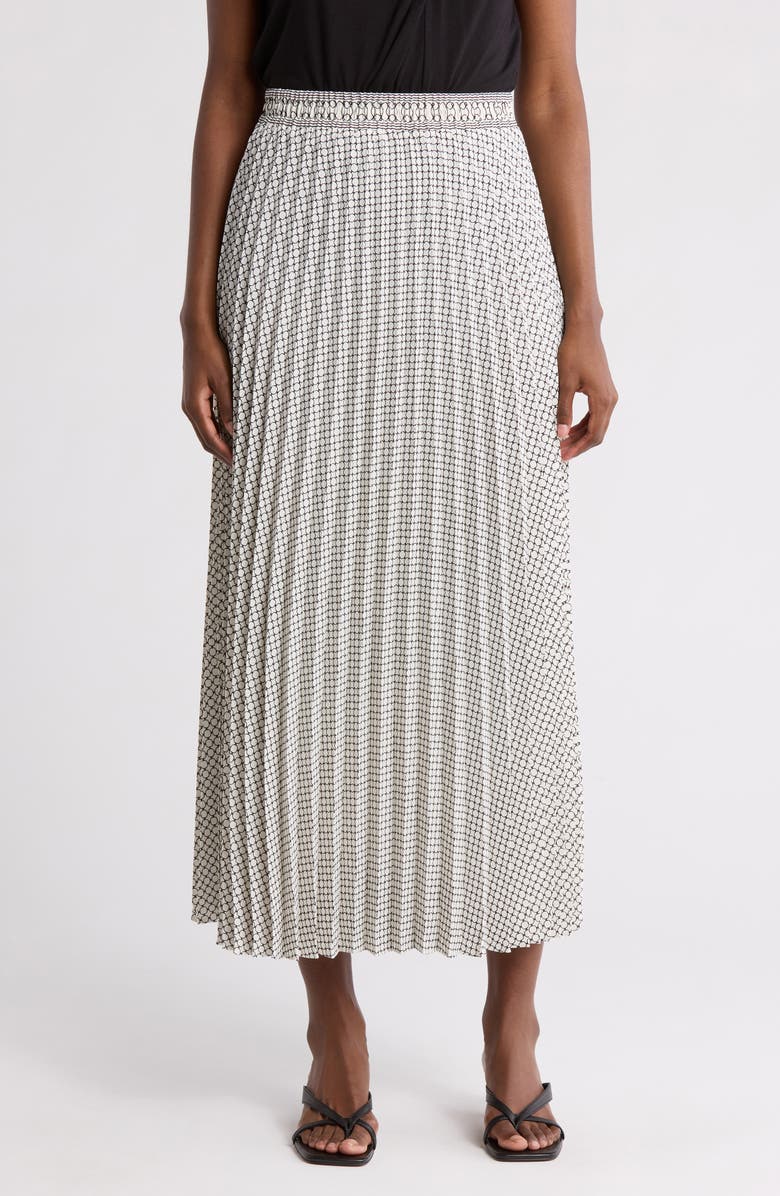 MAX STUDIO Pleated Maxi Skirt, Main, color, Ivory Shapes