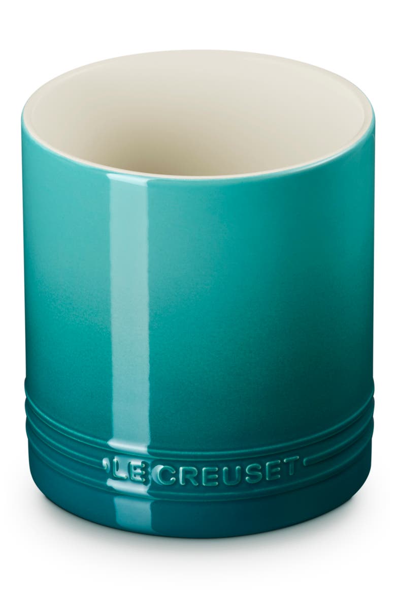 Signature Stoneware Utensil Crock, Main, color, RIVIERA