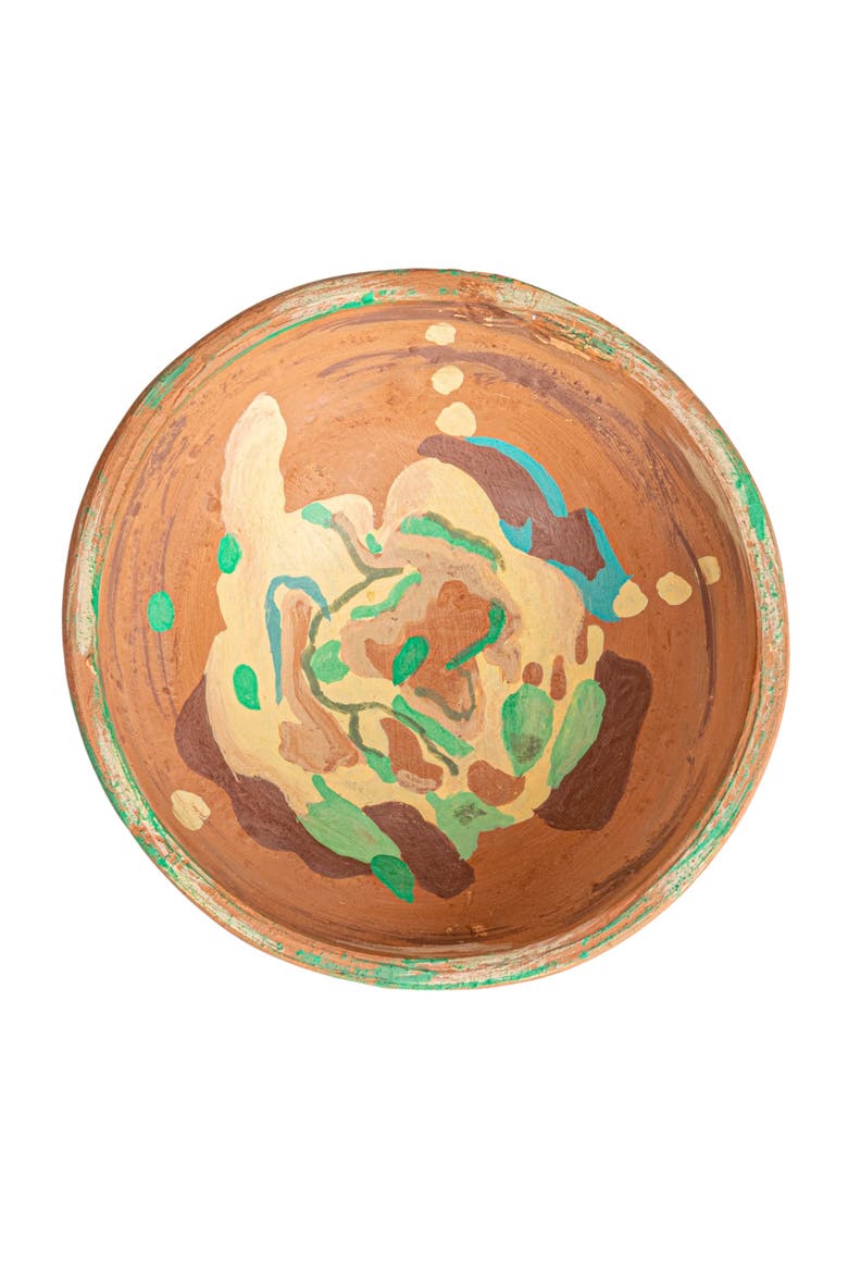 Terracotta Decorative Bowl, Multicolor, Alternate, color, Orange