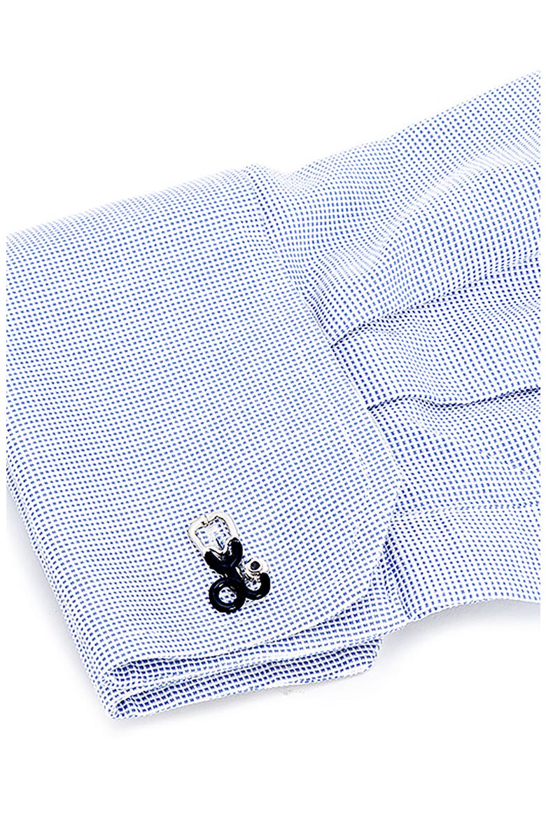'Stethoscope' Cuff Links, Alternate, color, BLACK