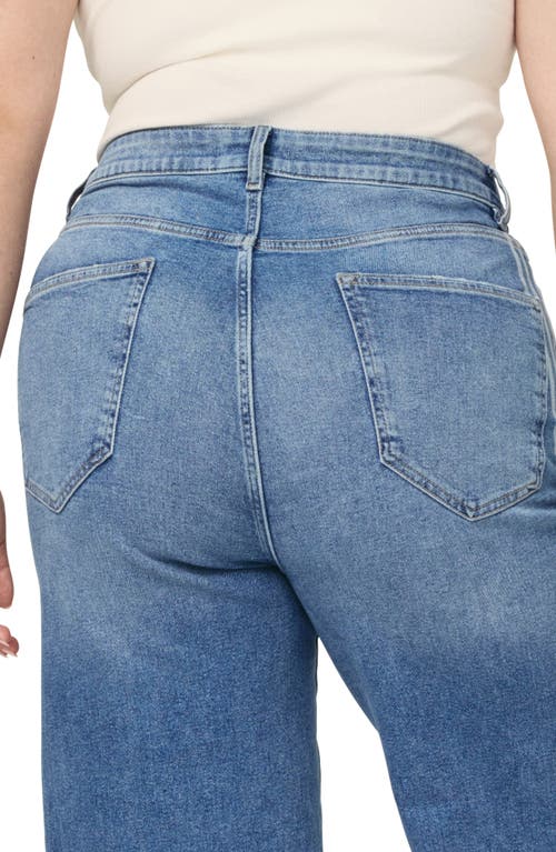 Warp & Weft Warp+weft Nce High Waist Wide Leg Jeans In White Stripes