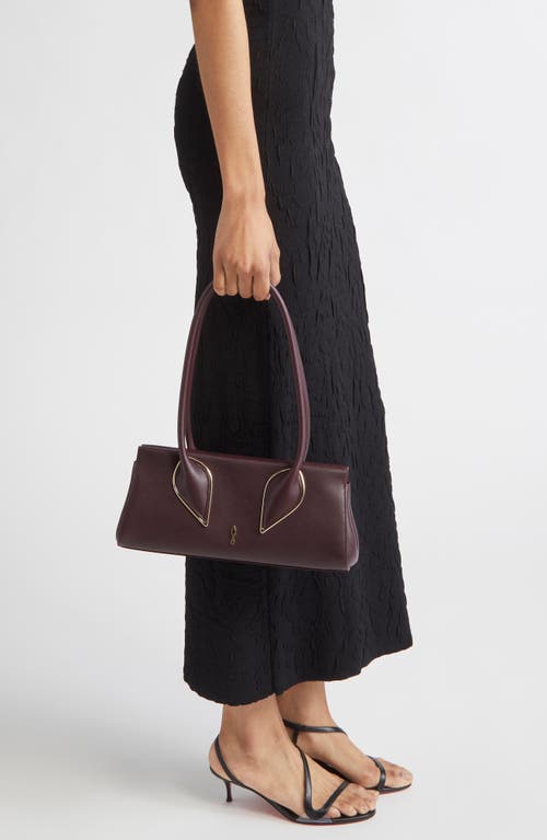 Christian Louboutin Calfskin Baguette Handbag In Burgundy