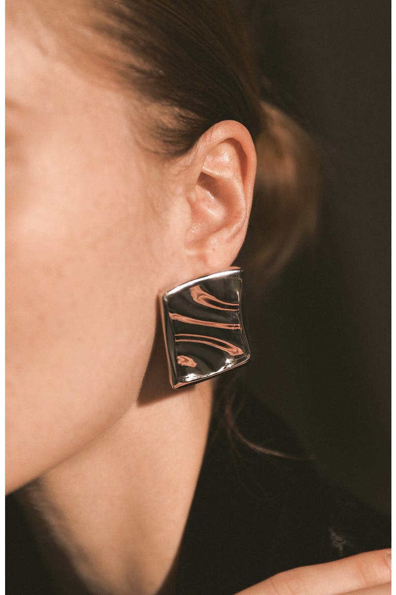 Tidal Glow Earrings, Alternate, color, Silver