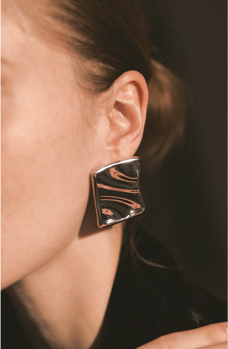 RETRO CHIC Tidal Glow Earrings, Alternate, color, Silver