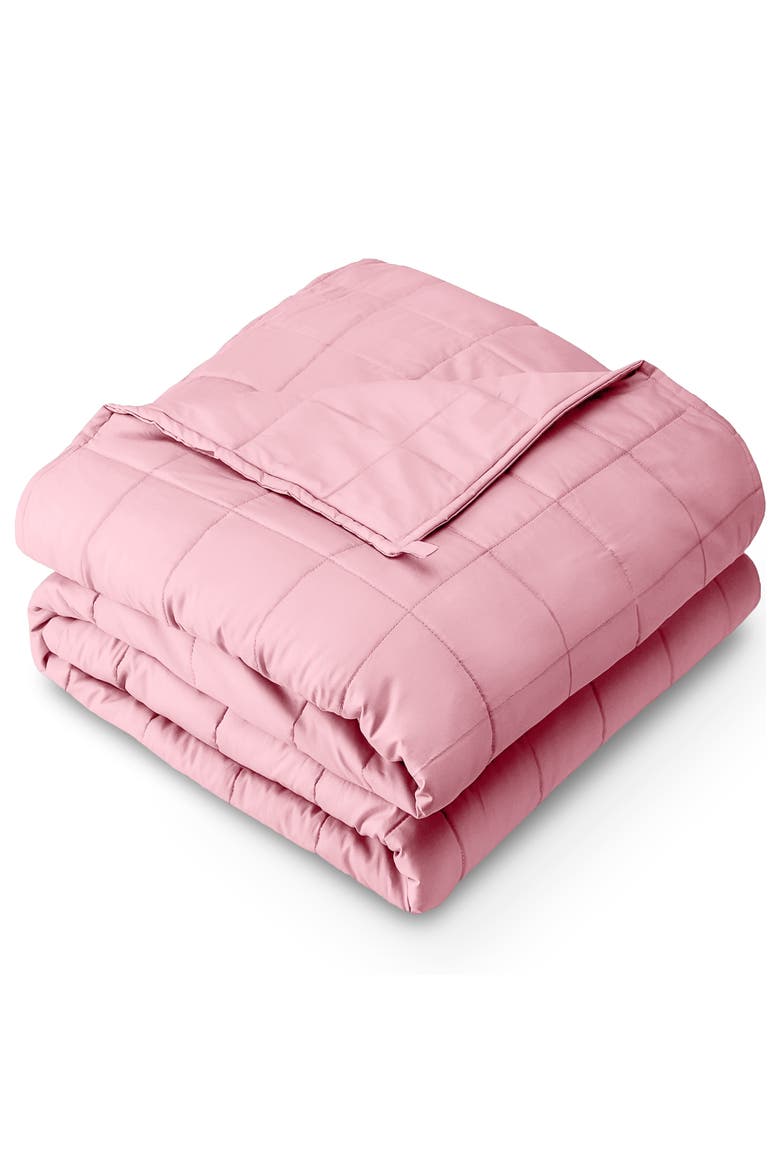 Cotton Weighted Blanket, Main, color, Light Pink