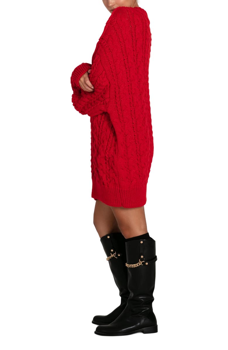 Belle & Bloom Still The One Chunky Oversize Knit, Alternate, color, Red
